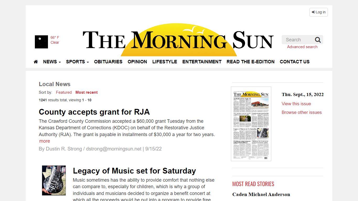 Local News - The Morning Sun